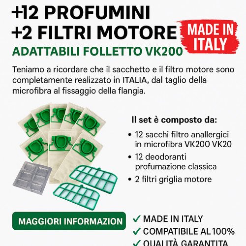 Folletto vk200 220s sacchi - vk200,